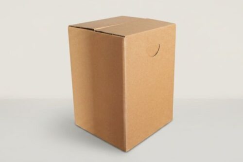Papphocker Natur 34x34x47cm Sitzkarton aus Wellpappe