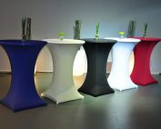 Stehtischhusse aus Stretchsstoff OHNE Reisverschluß - 6 Farben-Verkauf möglich